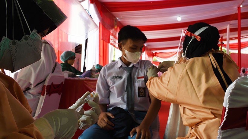 Proses Belajar Siswa yang Sudah dan Belum Divaksin di Aceh Jaya Dipisah