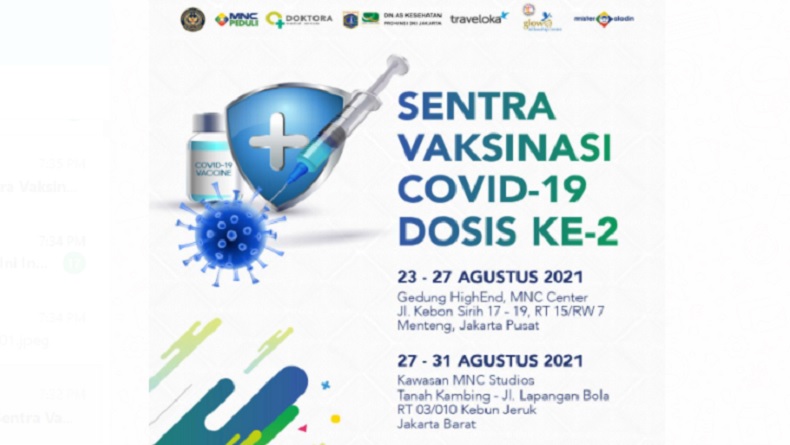 MNC Peduli Kembali Buka Sentra Vaksinasi Dosis ke-2, Daftar Segera di Sini! 