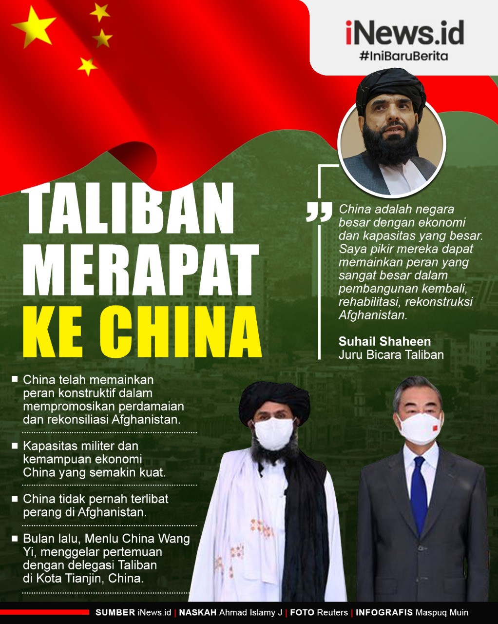 Infografis Taliban Merapat ke China