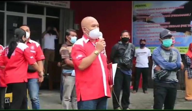 Protes PPKM Diperpanjang, Puluhan Pelaku Usaha Geruduk Kantor Bupati Semarang