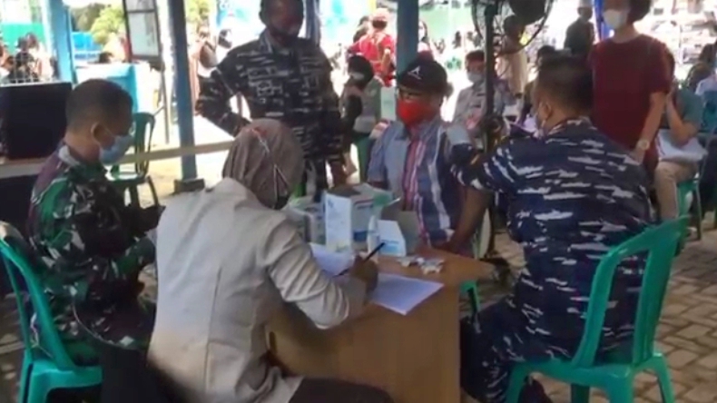 Lantamal Lampung Gelar Serbuan Vaksin Covid-19, 1.000 Dosis untuk Gelombang Ke-2