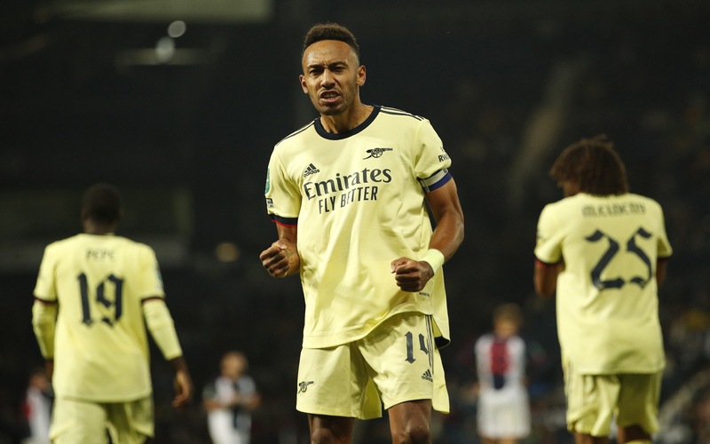 Hasil Piala Liga Inggris: Aubameyang Menggila, Arsenal Cukur West Brom 6-0