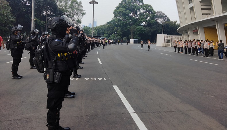 Pimpin Apel Keamanan Liga 1, Wakapolres Jakpus Minta Personel Jangan Lengah meski Tak Ada Penonton