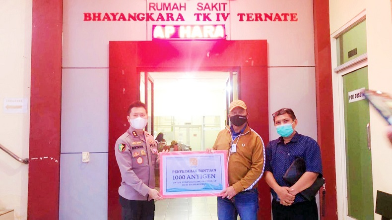 Polda Malut Terima Bantuan 1.000 Alat Swab Test Antigen