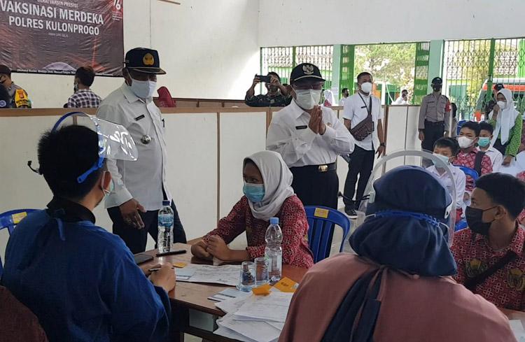 Serbuan Vaksinasi Merdeka Sasar 1.000 Pelajar SMP di Kulonprogo