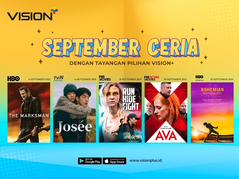 September Ceria di Vision+! Tonton Drakor Josee, Thriller Ava hingga Bohemian Rhapsody