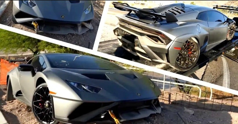 Baru Disewakan, Supercar Rare Item Lamborghini Huracan STO Alami Kecelakaan Parah
