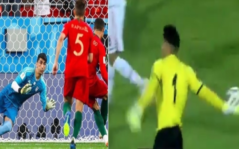 Kiper Iran Penghalau Penalti Cristiano Ronaldo Kembali Lakukan Lemparan Fantastis