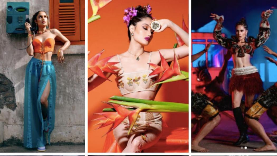 5 Potret Seksi Cinta Laura Berbusana Etnik, Salah Satunya Kain Khas Papua