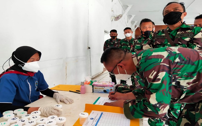 TNI AD Gandeng BNN Kota Bandung Tes Urine 40 Prajurit Gupusmu I, Semua Negatif