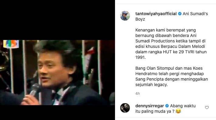Mengenang Koes Hendratmo, Tantowi Yahya Unggah Video Lawas Era 1990-an 