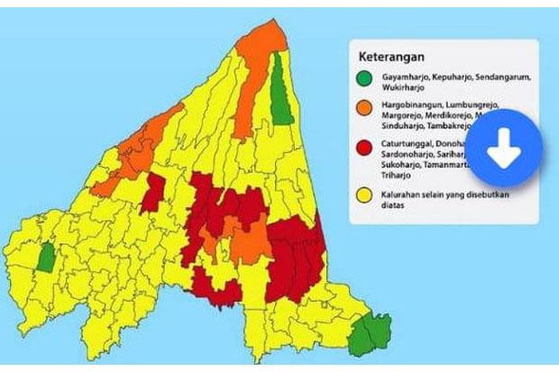  Kasus Covid-19 di Sleman Terus Melandai, 4 Kelurahan Zona Hijau, 64  Zona Kuning