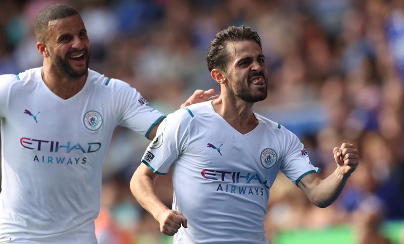 Manchester City Libas Leicester, Bernardo Silva Pahlawan
