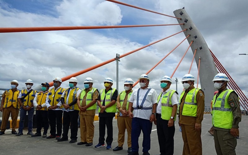 Sahbirin Noor Tinjau Jembatan Alalak yang Bakal jadi Ikon Baru Kalsel