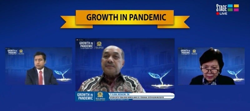 Global Mediacom (BMTR) Raih Penghargaan Emiten Terbaik Bisnis Indonesia Award 2021