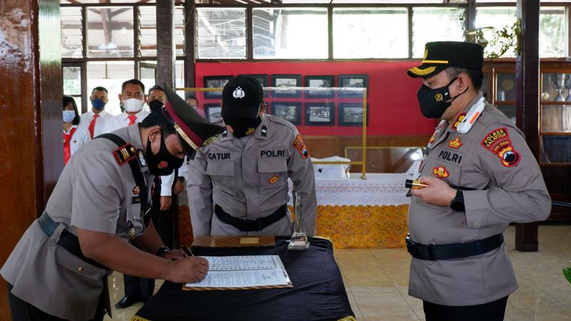 Dua Perwira Polres Salatiga Dimutasi, Kapolres Minta Pejabat Baru Segera Berlari Kencang