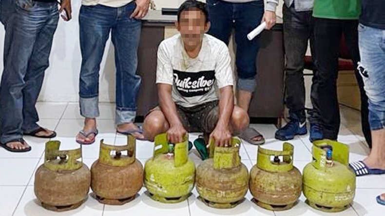 Spesialis Pencurian Tabung Gas Elpiji Ditangkap Polisi, Aksinya Terekam CCTV 