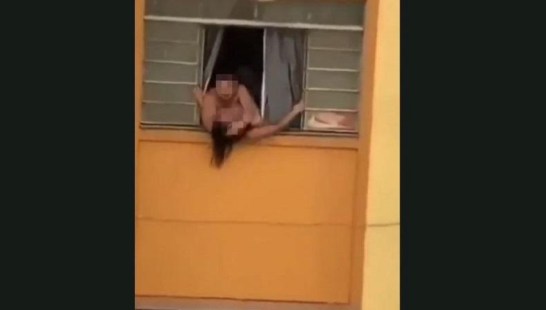 Video Perempuan Hamil Hendak Kabur Lewat Jendela Apartemen Viral, Alasannya Bikin Miris