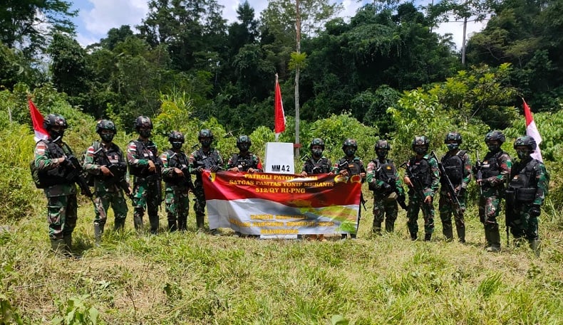 Satgas Yonif 512 Patroli Patok Batas RI-Papua Nugini, Ini Hasilnya