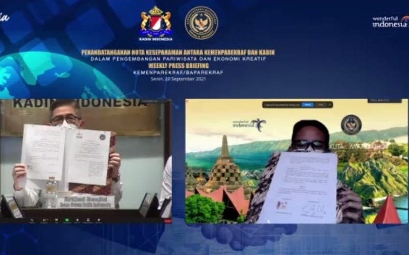 Kemenparekraf-Kadin Kerja Sama Bangkitkan Parekraf usai Dihantam Pandemi Covid-19