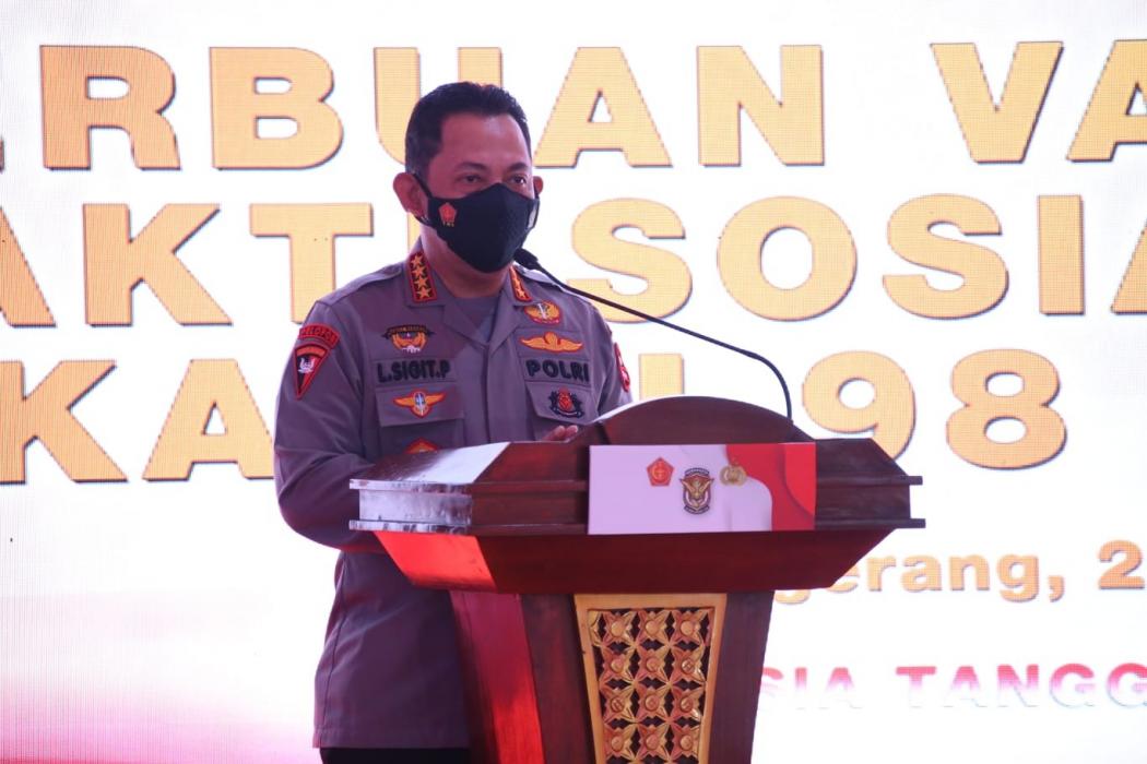 Tinjau Vaksinasi Alumni AKABRI 1998, Kapolri: Wujud Sinergitas TNI-Polri Tekan Covid-19 