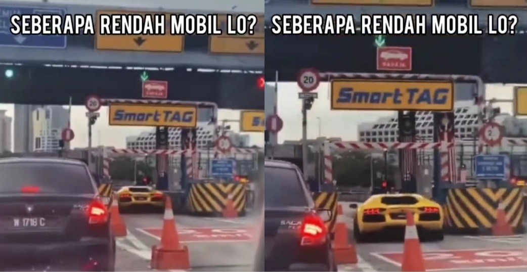 Viral Pengemudi Lamborghini Terobos Pintu Tol, Netizen: Bayar Woy Paling Rp15.000