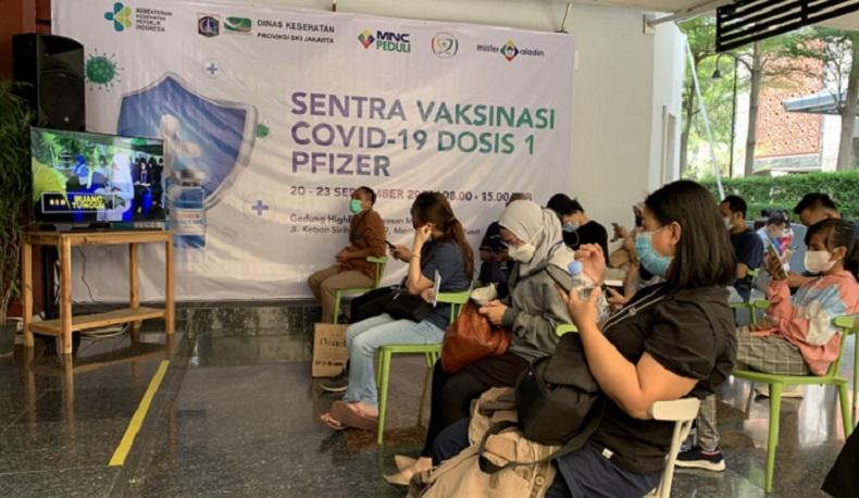 Sentra Vaksinasi Pfizer MNC Peduli Targetkan 400 Peserta Per Hari