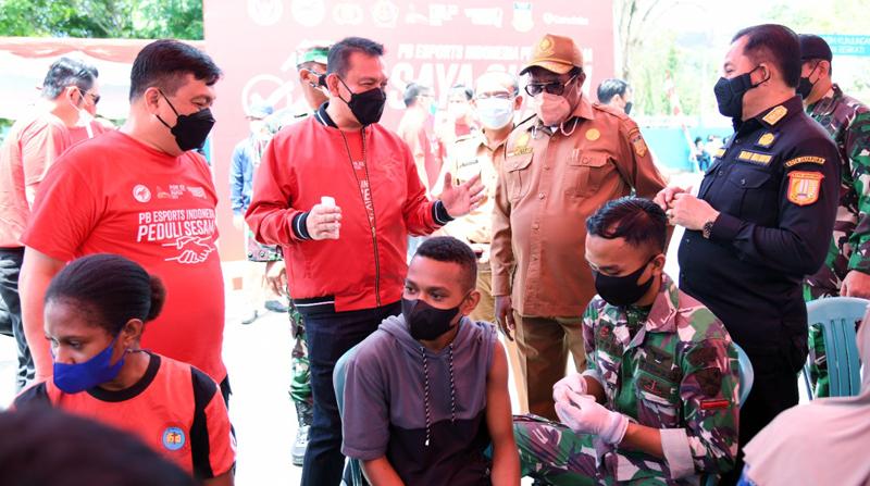 PB Esports Indonesia Gelar Vaksinasi untuk 5.000 Warga Jayapura 