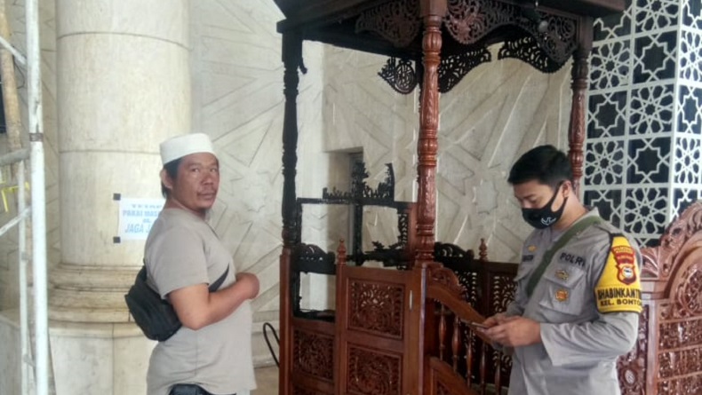 Pelaku Pembakaran Mimbar Masjid Raya Makassar Ditangkap