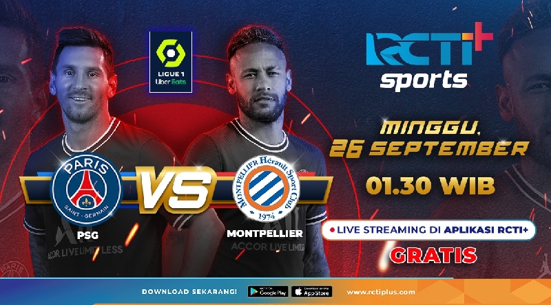 Live Streaming RCTI+ Malam Nanti: PSG Vs Montpellier 