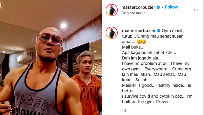 Deddy Corbuzier Protes Gym Masih Tutup Sambil Joget TikTok: Mau Sehat Susah Amat!