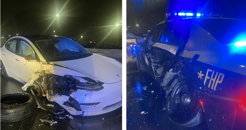 Gunakan Autopilot, Pengemudi Tesla Ini Tabrak Mobil Polisi hingga Hancur