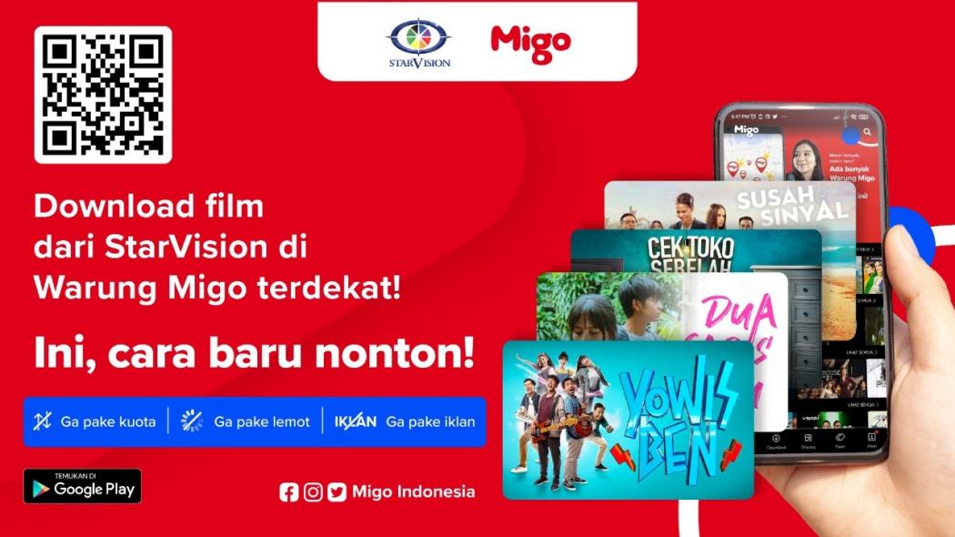 Gandeng StarVision, Migo Jalin Kerja Sama Jangka Panjang Tayangkan Film-Film Ternama Indonesia