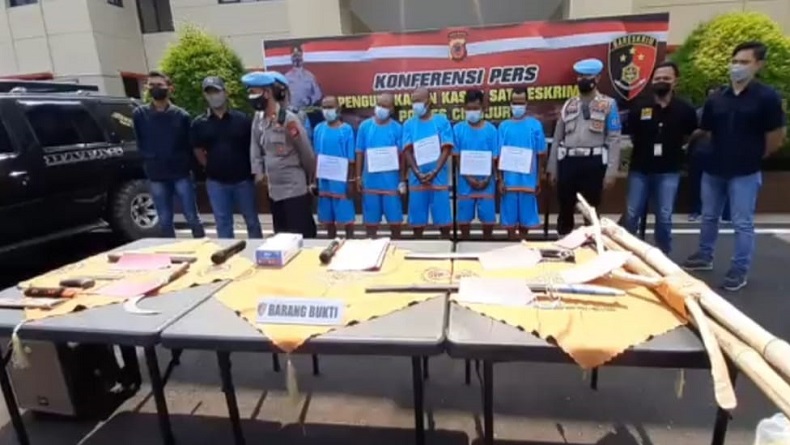 Pascabentrok Ormas di Perbatasan Cianjur-Sukabumi, 5 Tersangka Terancam 12 Tahun Penjara