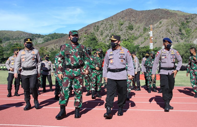 Pimpin Apel bersama Jajaran TNI, Kapolri: Keberhasilan PON Bawa Kehormatan Bangsa