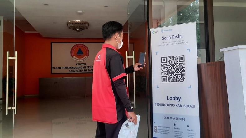 Masuk Kantor Pemerintah dan Kawasan Industri di Bekasi Wajib Gunakan Aplikasi PeduliLindungi