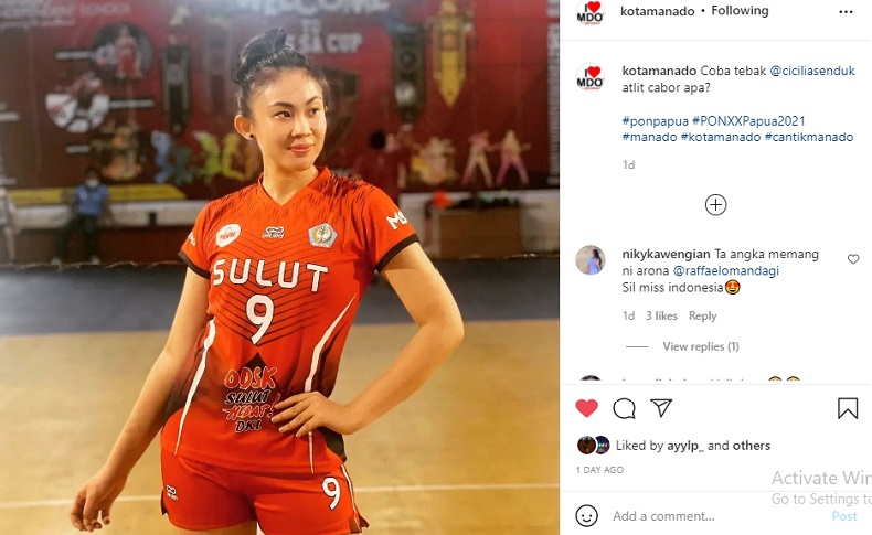 Intip Pesona Cicilia Senduk Pemain Voli Putri Sulut, Netizen: Atlet atau Model