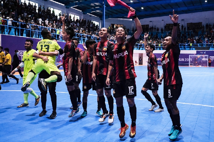 Hasil Final Futsal PON XX Papua 2021: Hajar Jabar 4-2, Tuan Rumah Raih Medali Emas
