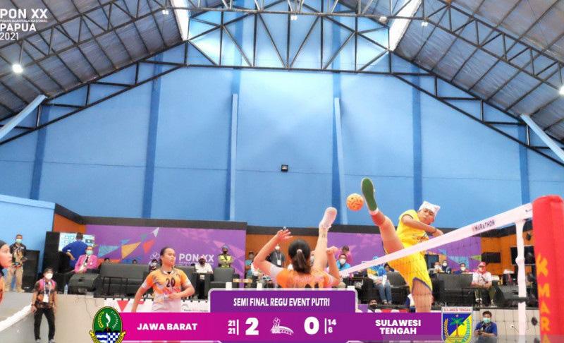 Jateng Tantang Jabar Berebut Emas Sepak Takraw Putri Regu Event di PON Papua