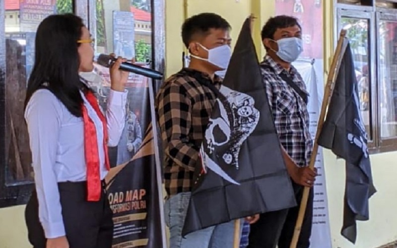 Polres Ogan Ilir Bendera Tengorak ke Polsek Tanjung Batu