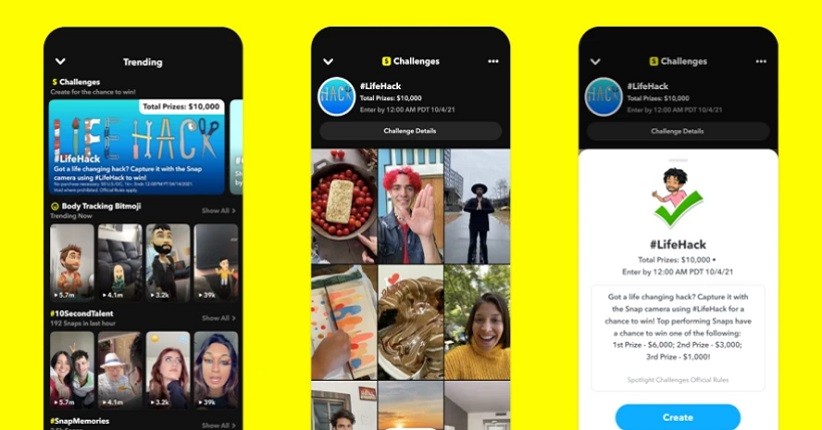 Snapchat Punya Spotlight Challenges, Fitur untuk Memberikan Hadiah kepada Snapchatter
