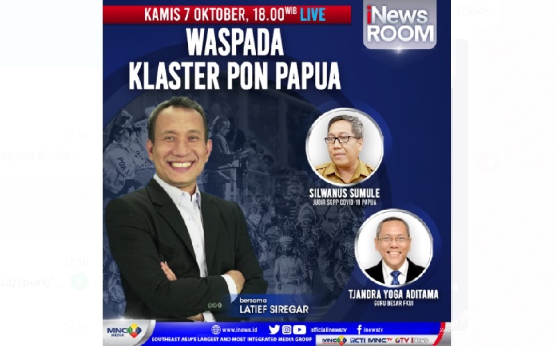 Waspada Klaster PON PAPUA, Selengkapnya di iNews Room