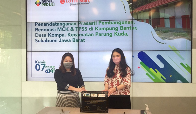 MNC Peduli Bareng Lotte Mart Bangun MCK dan Tempat Pembuangan Sampah