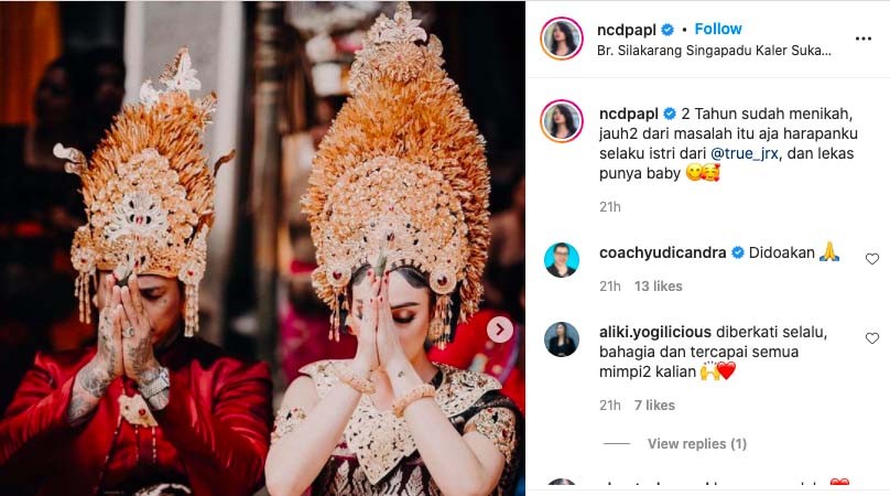 Merayakan 2 Tahun Pernikahan, Nora Alexandra Berharap Punya Momongan