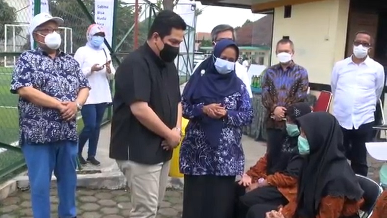 Erick Thohir Terharu Disambut Penyandang Disabilitas Bersuara Merdu di Cimahi
