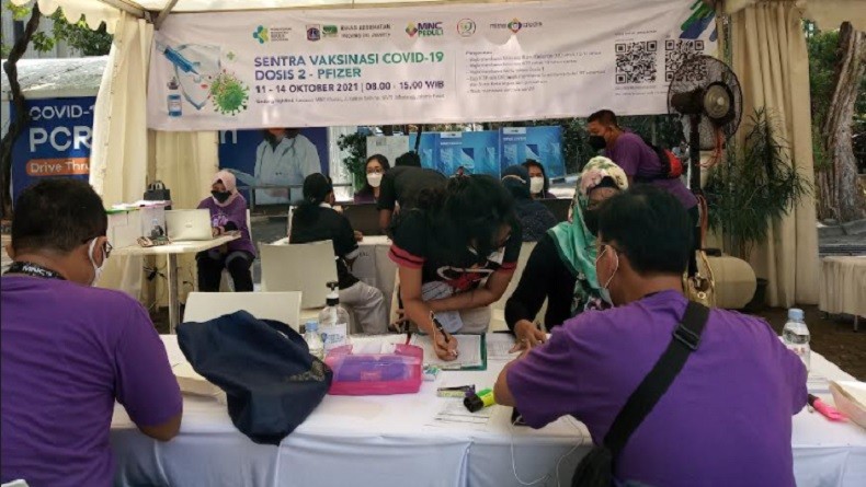 MNC Peduli Gelar Sentra Vaksinasi Dosis Dua Pfizer di Kebon Sirih