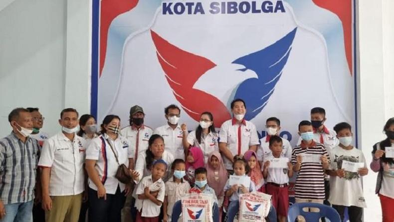Rayakan HUT ke-7, Perindo Sibolga Santuni Puluhan Anak Yatim