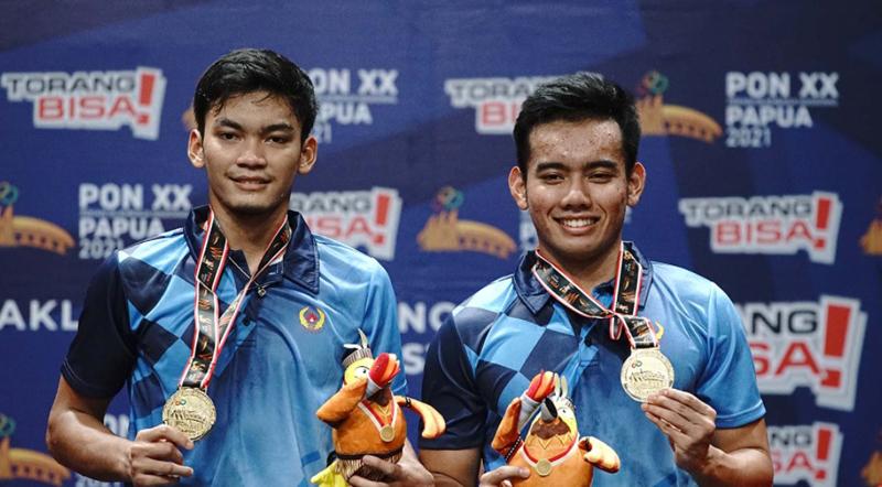 Hasil Bulu Tangkis Ganda Putra PON XX Papua: Fikri/Pramudya Sumbang Emas untuk Jabar