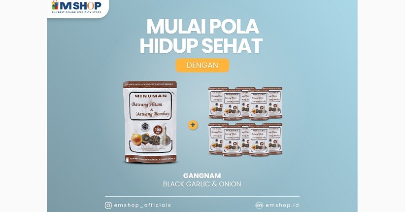 Tangani Bahaya Kolesterol Tinggi dengan Gangnam Black Garlic dan Onion dari eMSHOP