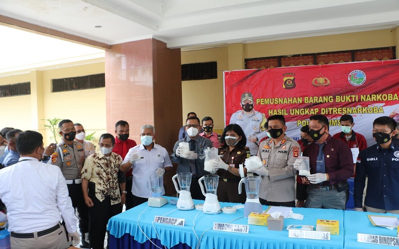 Jihad Perangi Narkoba, Polda Sumsel Blender 3 Kilogram Sabu